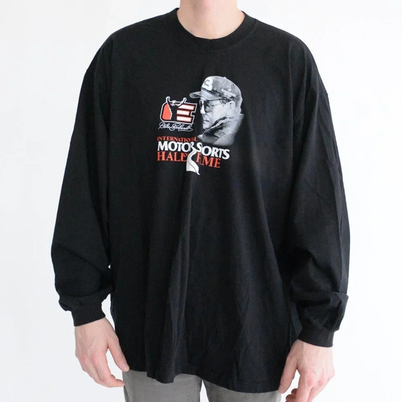 Vintage 90's Dale Earnhardt Sr. Winners Circle HOF Black Long Sleeve  Shirt 4XL - Picture 2 of 11